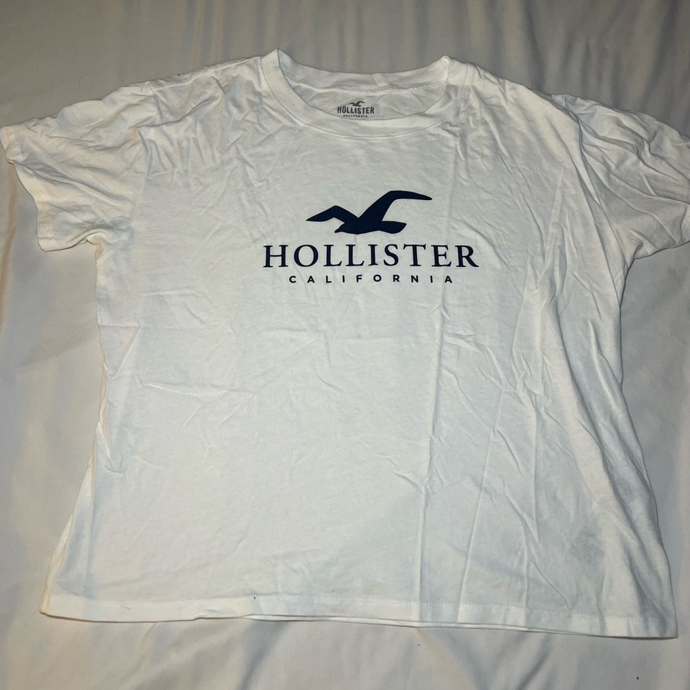 women’s hollister logo crop top